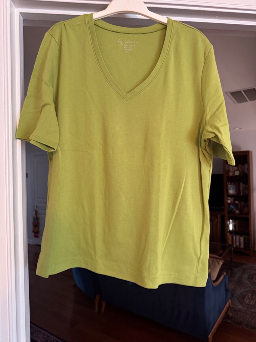 Chico's V-Neck Tee in Lime